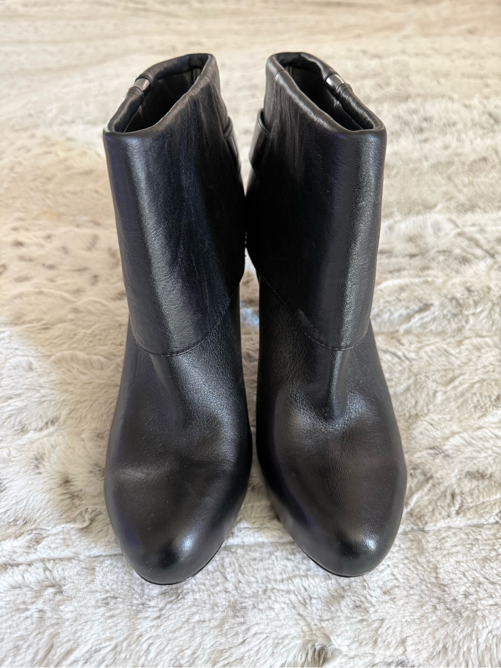 Coach Black Leather Ankle Booties
